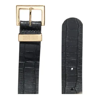 Cinto Couro Croco Preto