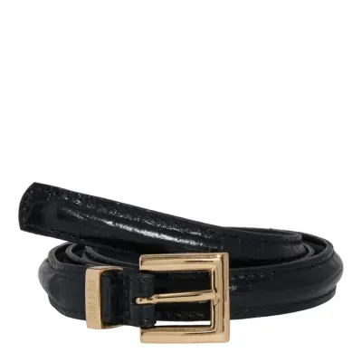 Cinto Couro Croco Preto