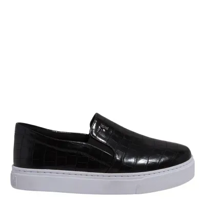 Tênis Slip On Croco Preto