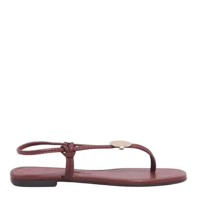 Rasteira Napa Soft Marrom Bico Quadrado