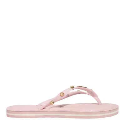 Chinelo Flip Flop Verniz Rosa Tachas