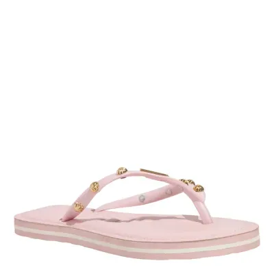 Chinelo Flip Flop Verniz Rosa Tachas
