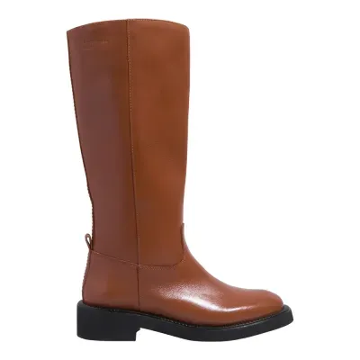 Bota Montaria Couro Confort Marrom Safari Salto Bloco