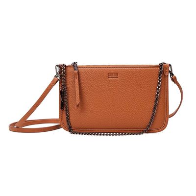 Bolsa Clutch Floater Marrom Alça Transversal