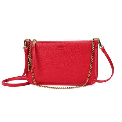 Bolsa Clutch Vermelha Alça Transversal