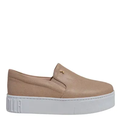 Tênis Slip On Plataforma Rosa