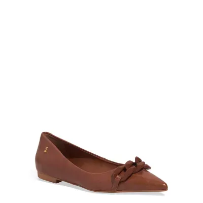 Sapatilha Napa Madri Bico Fino Marrom