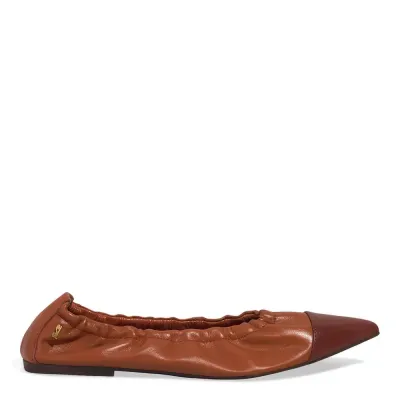 Sapatilha Couro Nobre Soft Bico Fino Marrom