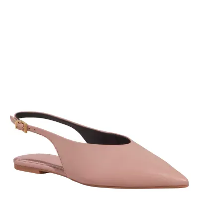 Sapatilha Slingback Couro Nobre Soft Rosa