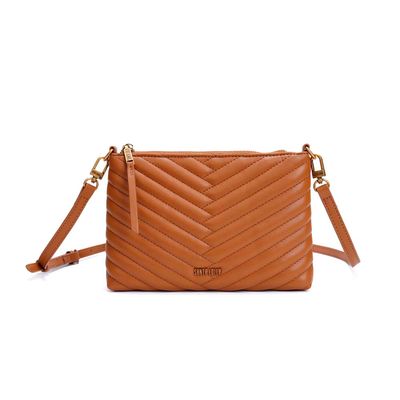Bolsa Clutch Soft Caramelo Alça Transversal