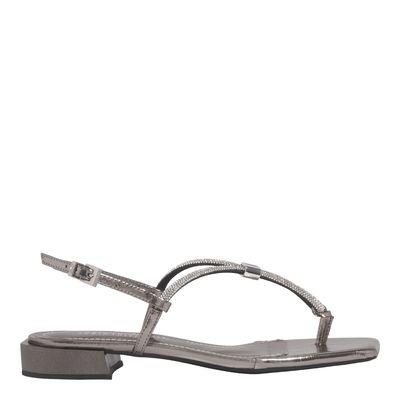 Rasteira Metalizado Reflexo Grafite