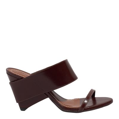 Mule Couro Confort Dark Cocoa