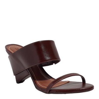 Mule Couro Confort Dark Cocoa