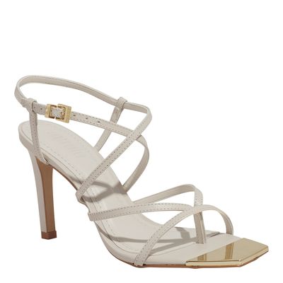 Sandalia Couro Confort New Marfim