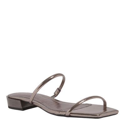 Rasteira Metalizado Reflexo Grafite