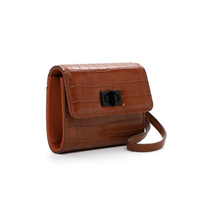 Porta Cartao Material Croco Terracota 2