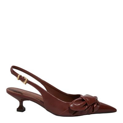 Scarpin Couro Confort Terracota