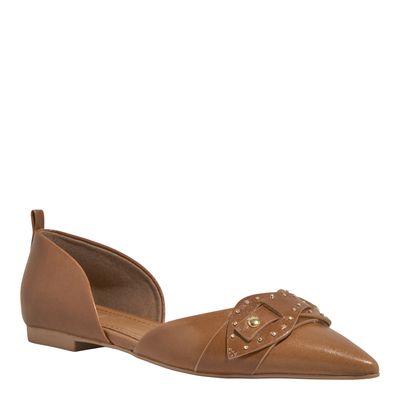 Sapatilha Couro Confort Doce De Leite