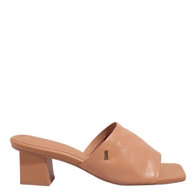 Mule Couro Nobre Soft Doce De Leite