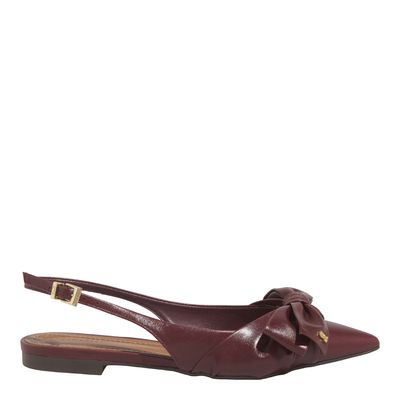 Sapatilha Couro Confort Berry