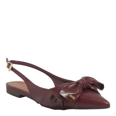 Sapatilha Couro Confort Berry