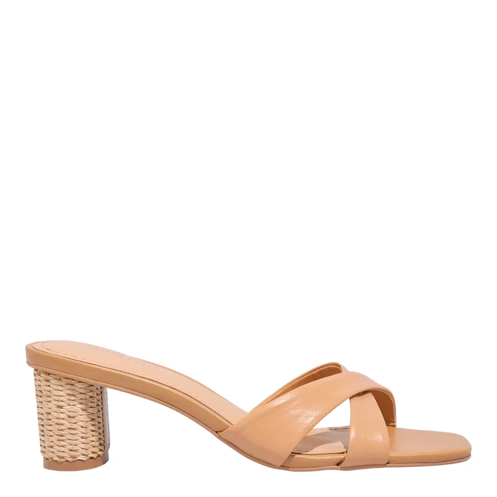 Mule Couro Nobre Soft Marrom Claro Salto Grosso - Santa Lolla