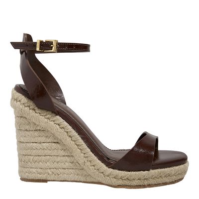 Espadrille Couro Confort Dark Cocoa