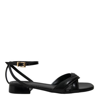 Sandalia Couro Confort Preto