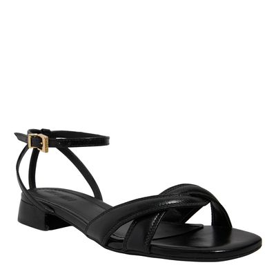 Sandalia Couro Confort Preto