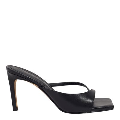 Mule Couro Confort Preto