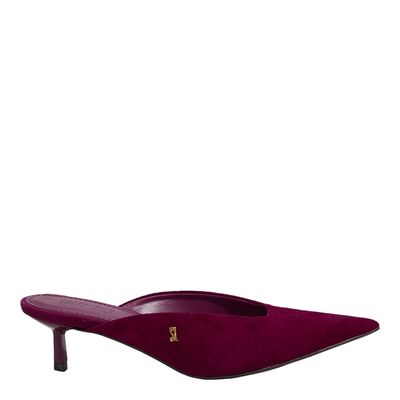 Mule Couro Camurça Premium Beterraba