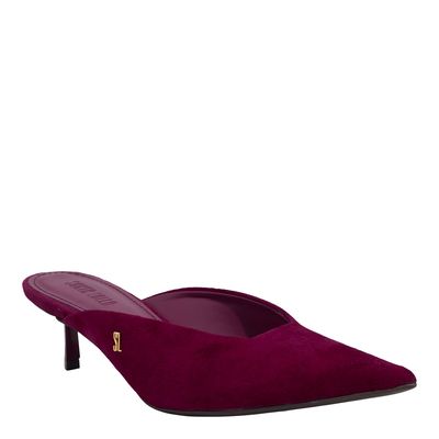 Mule Couro Camurça Premium Beterraba