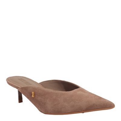 Mule Couro Camurça Premium Fog