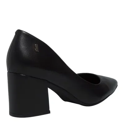 Scarpin Couro Pelica Soft Preto