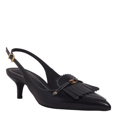 Scarpin Couro Confort Preto