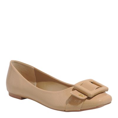 Sapatilha Verniz Glossy Light Tan