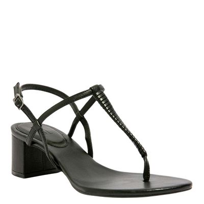 Sandalia Verniz Molhado Preto