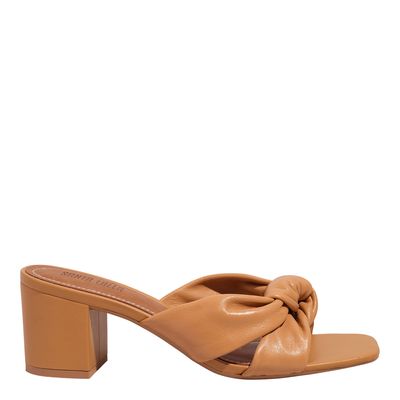 Mule Couro Nobre Soft Doce De Leite