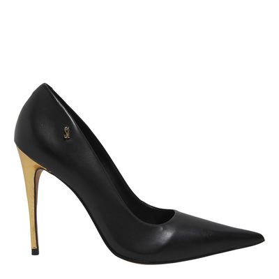 Scarpin Couro Pelica Soft Preto 2