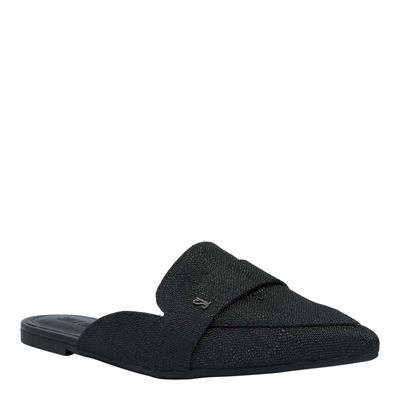 Mule Linho Copacabana Preto