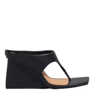 Mule Couro Confort Preto