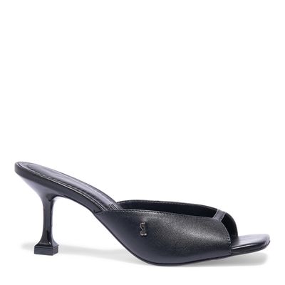 Mule Couro Pelica Soft Preto