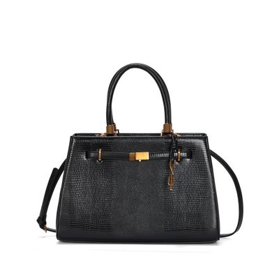 Bolsa M Material Lizard Preto