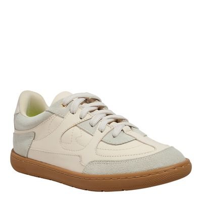 Tenis Couro Camurça Alvejado