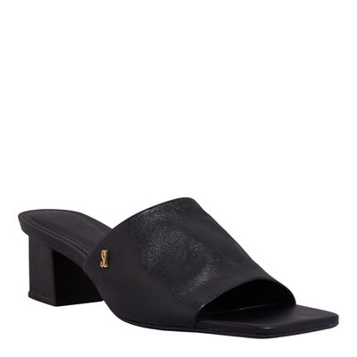 Mule Couro Nobre Soft Preto
