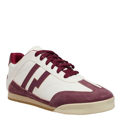 Tenis Couro Camurça Beterraba