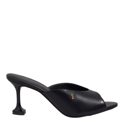Mule Couro Pelica Soft Preto