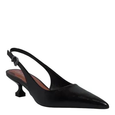 Scarpin Couro Pelica Soft Preto