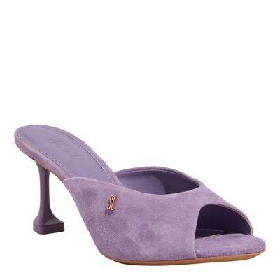 Mule Couro Camurça Premium Malve