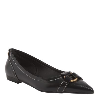 Sapatilha Couro Confort Preto